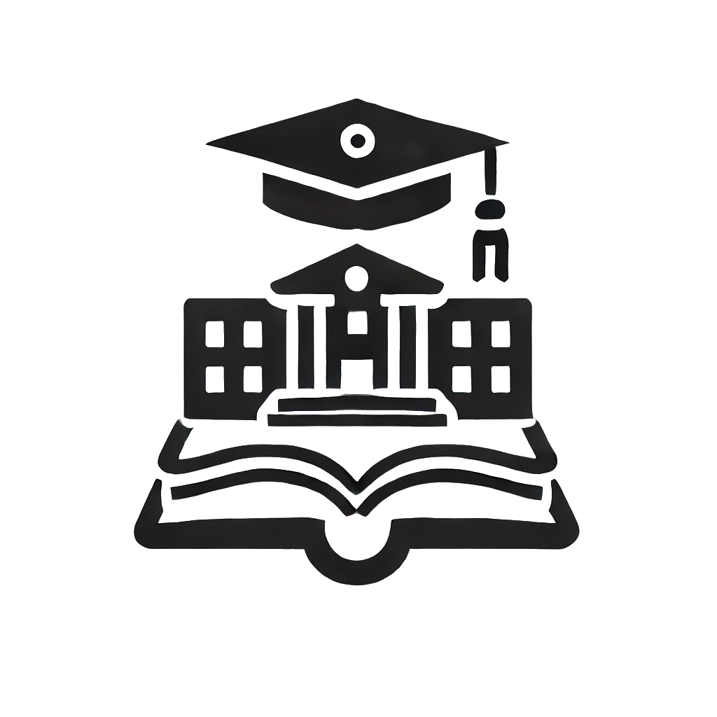 Black and white higher education icon_transparent