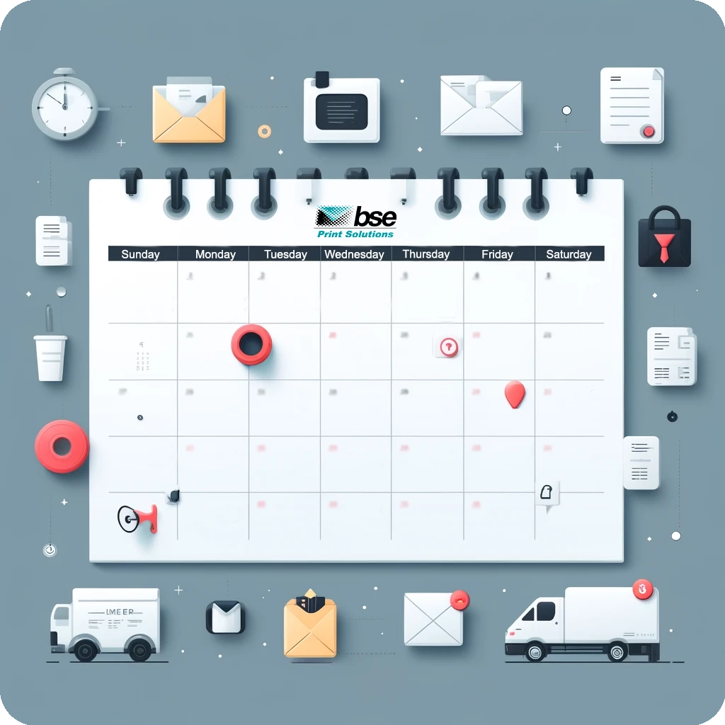 Business printing project calendar