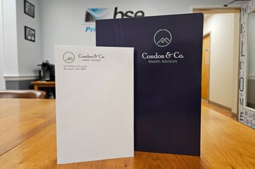 Offset and Digitally printed products full-color including booklet, branded folder, wall graphic