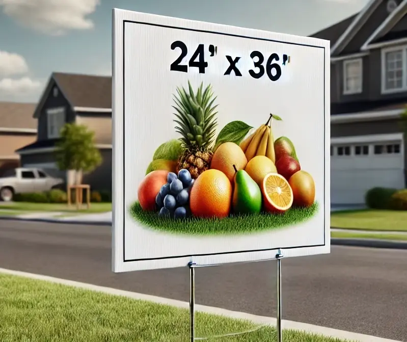 24 x 36 yard sign with metal stakes cropped